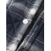 Mens Warm Double Pocket Plaid Thicken Lapel Jacket