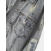 Mens Vintage Distressed Ripped Patch Casual Cotton Denim Jacket