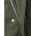 Mens Thicken Fleece Lined Double Pockets Solid Color Warm Casual Jacket