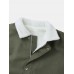 Mens Thicken Fleece Lined Double Pockets Solid Color Warm Casual Jacket