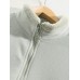 Mens Solor Color Warm Fleece Reversible Stand Collar Jacket With Pocket