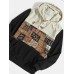 Mens Corduroy Ethnic Printed Buttons Hooded Casual Sweatshirts