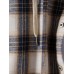 Mens Vintage Plaid Button Up Thick Warm Lined Hooded Jacket