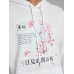 Mens Sakuras Poster Letter Printed Long Sleeve Hoodies