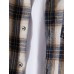 Mens Vintage Plaid Button Up Thick Warm Lined Hooded Jacket