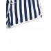 Mens Classic Striped Print Loose Quick Dry Drawstring Waist Holiday Beach Board Shorts