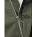 Mens Thicken Fleece Lined Double Pockets Solid Color Warm Casual Jacket