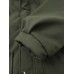 Mens Thicken Fleece Lined Double Pockets Solid Color Warm Casual Jacket