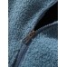 Mens Solid Color Slant Pocket Zipper Warm Shearling Simple Hooded Jacket