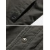 Mens Warm Fleece Lined Pocket Cargo Jacket With Pocket