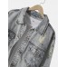 Mens Vintage Distressed Ripped Patch Casual Cotton Denim Jacket