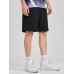 Mens Pattern Textured Loose Mid Length Drawstring Shorts