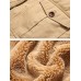 Mens Zip Up Letter Embroidery Badge Sherpa Lined Thick Lapel Casaul Jacket