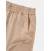 Mens Solid Color Zip Pocket Casual Elastic Waist Shorts